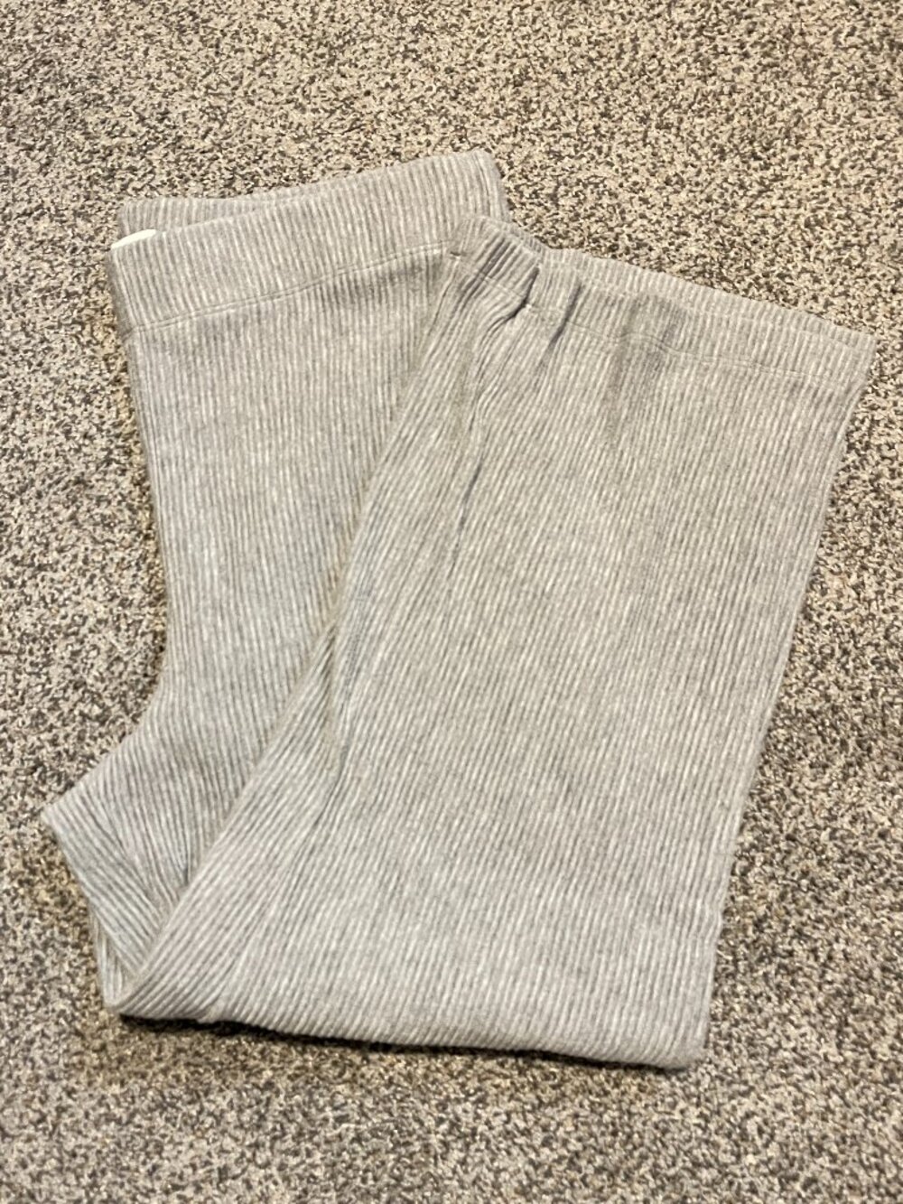 LOFT Ribbed Leggings Light Grey Petite